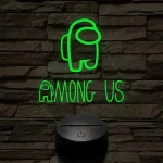 Among us logo – 7 színű, színváltós 3D LED lámpa