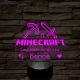 A legjobb Minecraft játékos 7 színű 3D led lámpa
