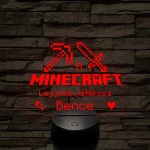 A legjobb Minecraft játékos 7 színű 3D led lámpa