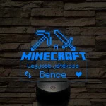 A legjobb Minecraft játékos 7 színű 3D led lámpa