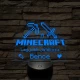 A legjobb Minecraft játékos 7 színű 3D led lámpa