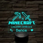 A legjobb Minecraft játékos 7 színű 3D led lámpa