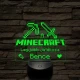 A legjobb Minecraft játékos 7 színű 3D led lámpa
