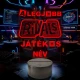 A Legjobb Roblox Rivals Játékos – Személyre szabható 7 színű, színváltós 3D LED lámpa