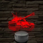 IS-3 Iosif Stalin szovjet nehéz harckocsi - 7 színű, színváltós LED lámpa