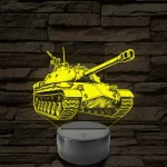 IS-3 Iosif Stalin szovjet nehéz harckocsi - 7 színű, színváltós LED lámpa