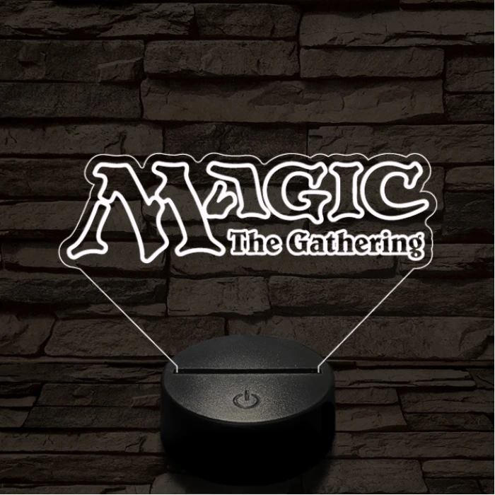 Magic The Gathering Logo 7 színű 3D led lámpa