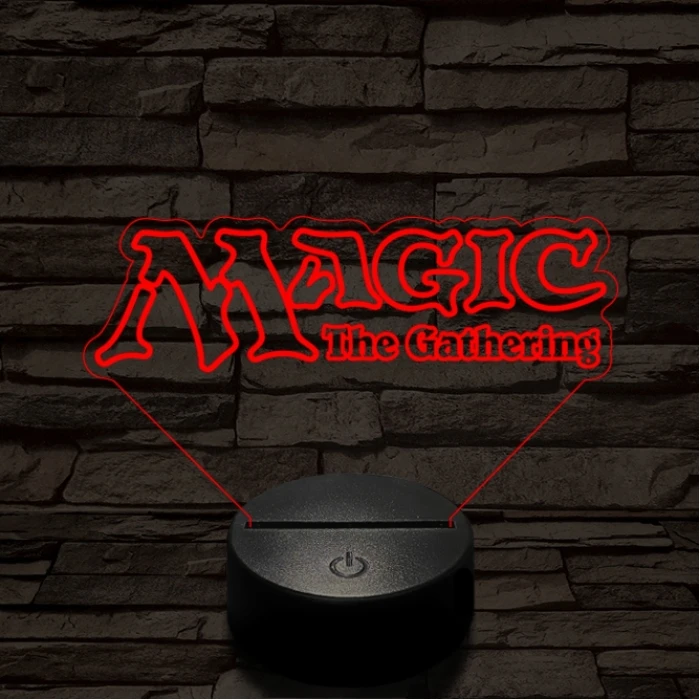 Magic The Gathering Logo 7 színű 3D led lámpa