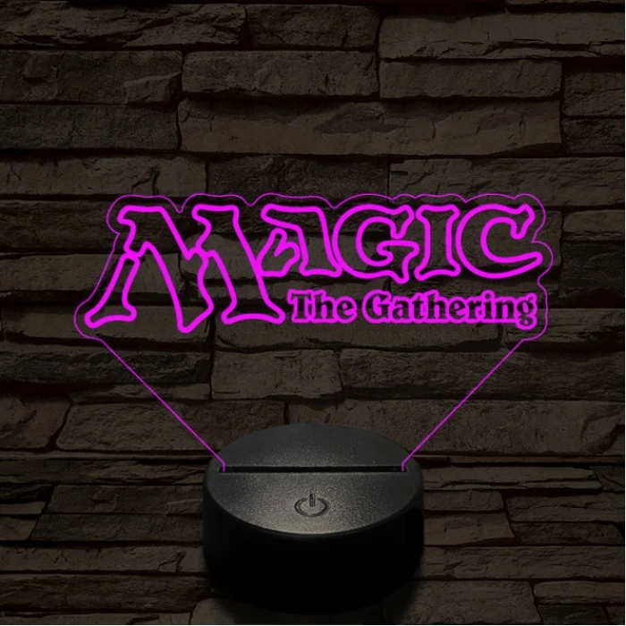 Magic The Gathering Logo 7 színű 3D led lámpa