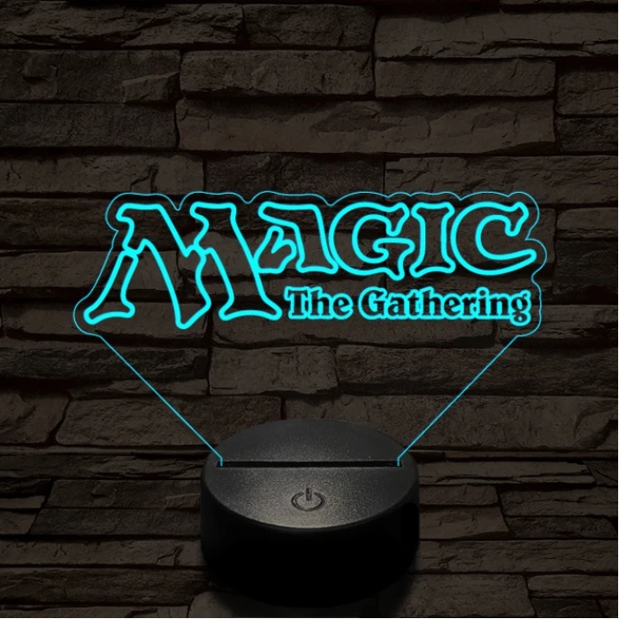 Magic The Gathering Logo 7 színű 3D led lámpa