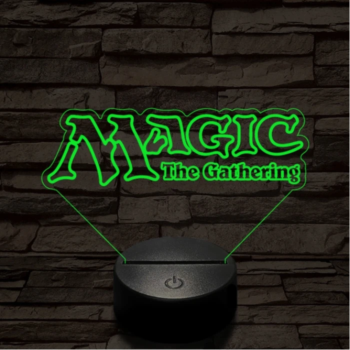 Magic The Gathering Logo 7 színű 3D led lámpa