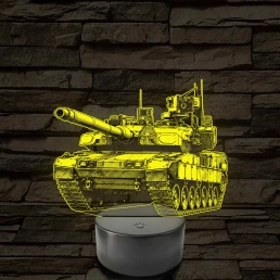 Leopard 3 modern német harckocsi koncepció - 7 színű, színváltós LED lámpa