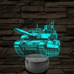 Leopard 3 modern német harckocsi koncepció - 7 színű, színváltós LED lámpa