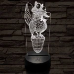 Jégkorszak motkány 7 színű 3D led lámpa