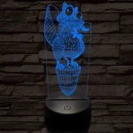 Jégkorszak motkány 7 színű 3D led lámpa