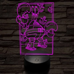 Rák-úr színű 3D led lámpa