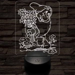 Szende Törpe 7 színű 3D led lámpa