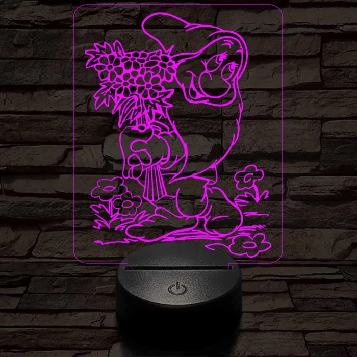 Szende Törpe 7 színű 3D led lámpa