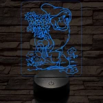 Szende Törpe 7 színű 3D led lámpa