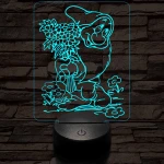 Szende Törpe 7 színű 3D led lámpa