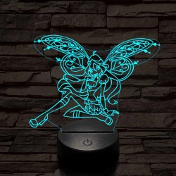 Tündér lány pihen 3D led lámpa