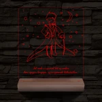A kis herceg személyre szabott 20 cm fa talppal 7 színű 3D led lámpa