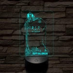 Halloween-i sírkő 7 színű  3D led lámpa