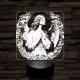 Angyali áhitat 7 színű, színváltós, valósághű 3D led lámpa