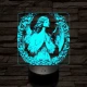Angyali áhitat 7 színű, színváltós, valósághű 3D led lámpa