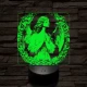 Angyali áhitat 7 színű, színváltós, valósághű 3D led lámpa