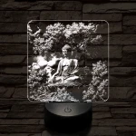 Buddha nyugalom 7 színű, színváltós, valósághű 3D led lámpa