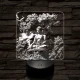 Buddha nyugalom 7 színű, színváltós, valósághű 3D led lámpa