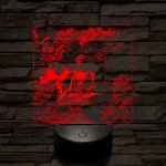 Buddha nyugalom 7 színű, színváltós, valósághű 3D led lámpa