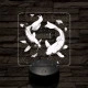 Jin-Jang halak - 7 színű valósághű 3D led lámpa