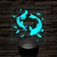Jin-Jang halak - 7 színű valósághű 3D led lámpa