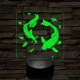Jin-Jang halak - 7 színű valósághű 3D led lámpa