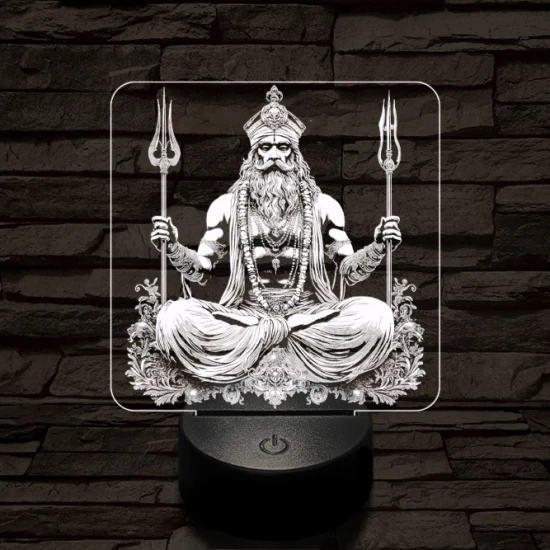 Siva 7 színű valósághű 3D led lámpa