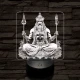 Siva 7 színű valósághű 3D led lámpa