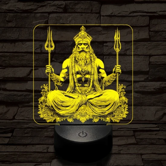 Siva 7 színű valósághű 3D led lámpa