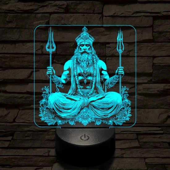 Siva 7 színű valósághű 3D led lámpa