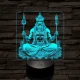 Siva 7 színű valósághű 3D led lámpa