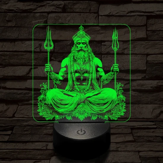 Siva 7 színű valósághű 3D led lámpa
