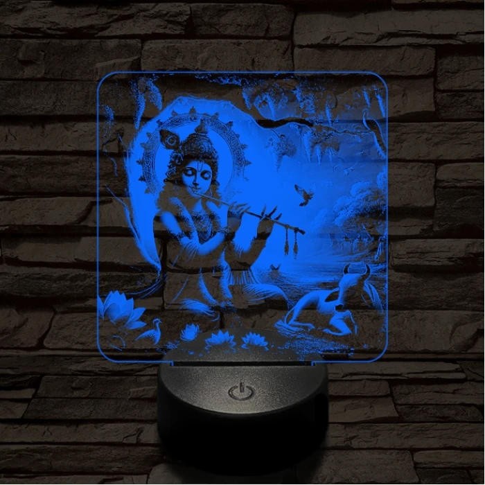 Krisna 7 színű valósághű 3D led lámpa