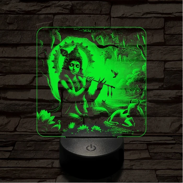 Krisna 7 színű valósághű 3D led lámpa