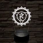 Torokcsakra 7 színű távirányítós  3D led lámpa