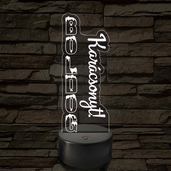 Boldog Karácsonyt! – 7 színű, színváltós 3D LED lámpa