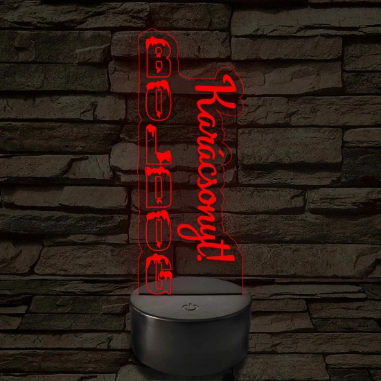 Boldog Karácsonyt! – 7 színű, színváltós 3D LED lámpa