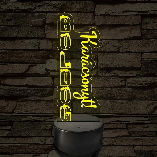 Boldog Karácsonyt! – 7 színű, színváltós 3D LED lámpa