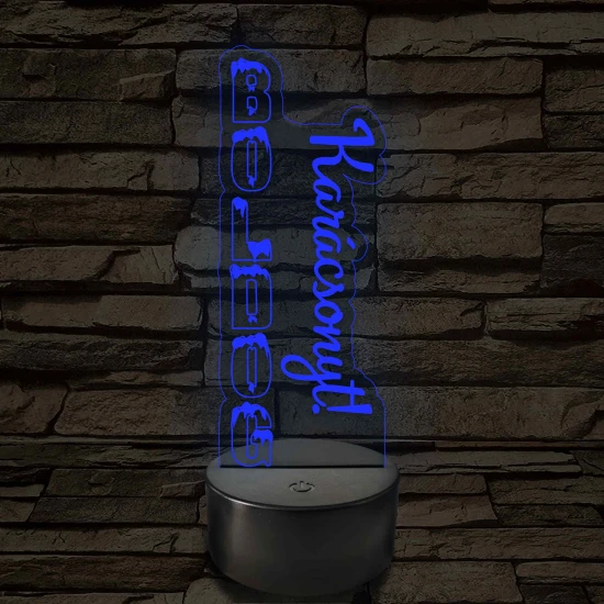 Boldog Karácsonyt! – 7 színű, színváltós 3D LED lámpa