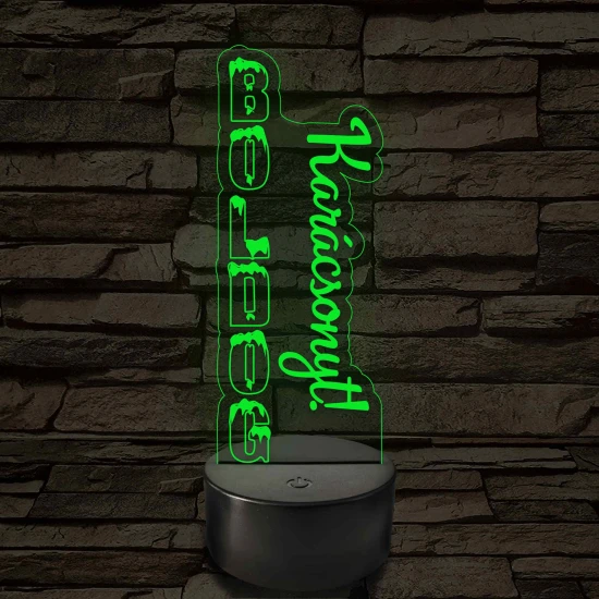 Boldog Karácsonyt! – 7 színű, színváltós 3D LED lámpa